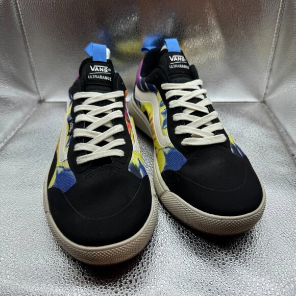 Size M9.5/W11 Vans UltraRange Exo Unisex Black Marshmallow Low Top Tie Dye Shoes